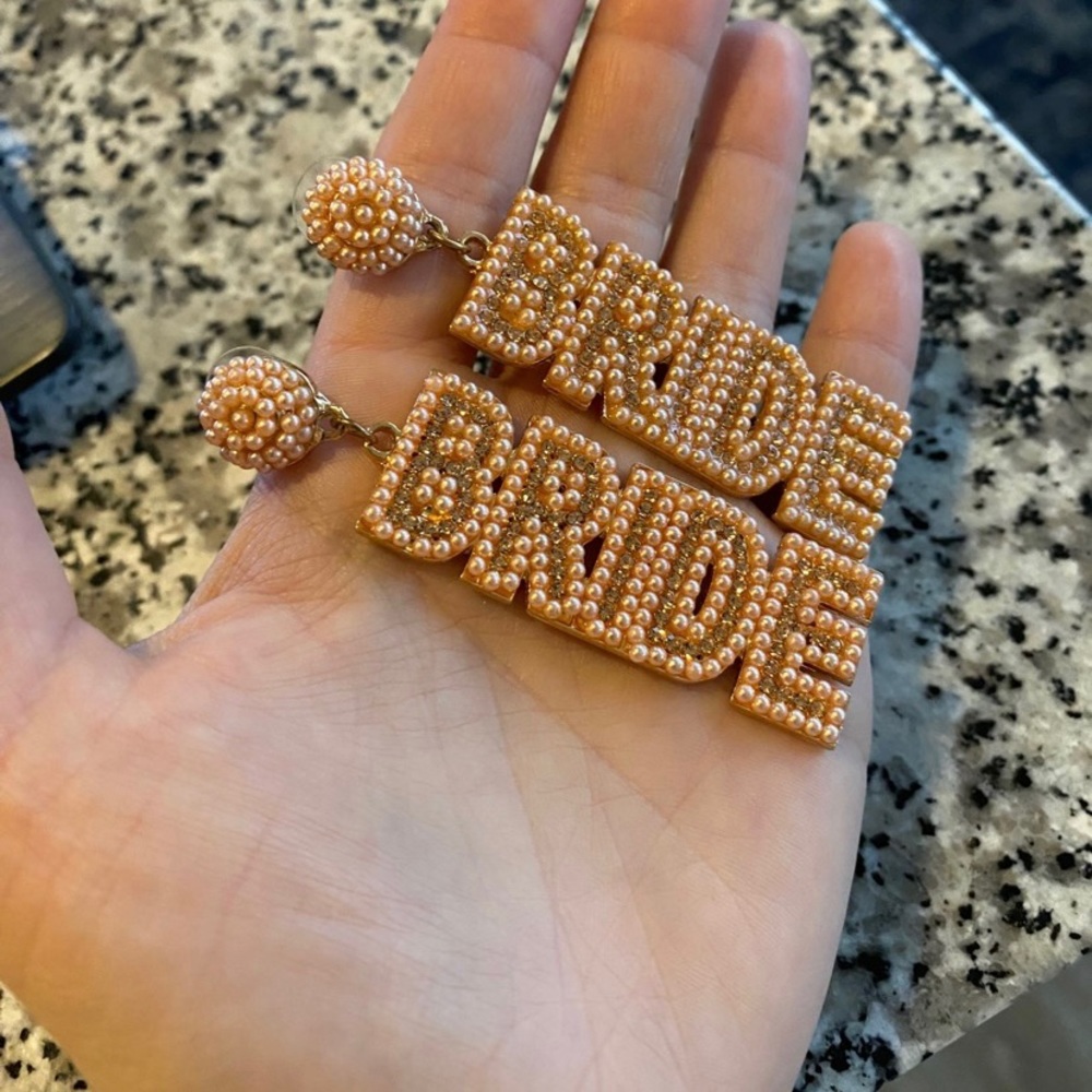 Bride earrings - bridal shower, bachelorette party